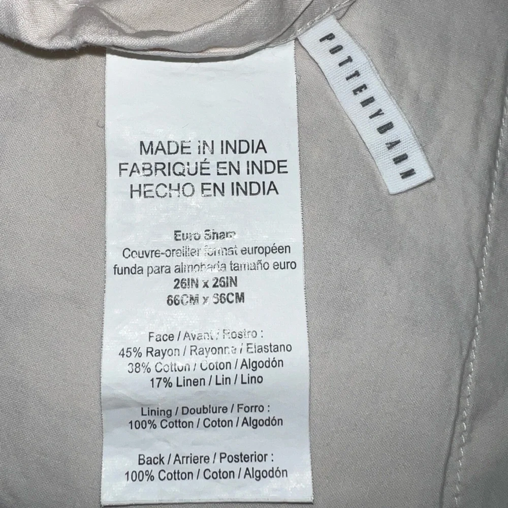 3 Pottery Barn Jacquard Medallion Cotton Linen Euro Sham in Neutral - Picture 13 of 16